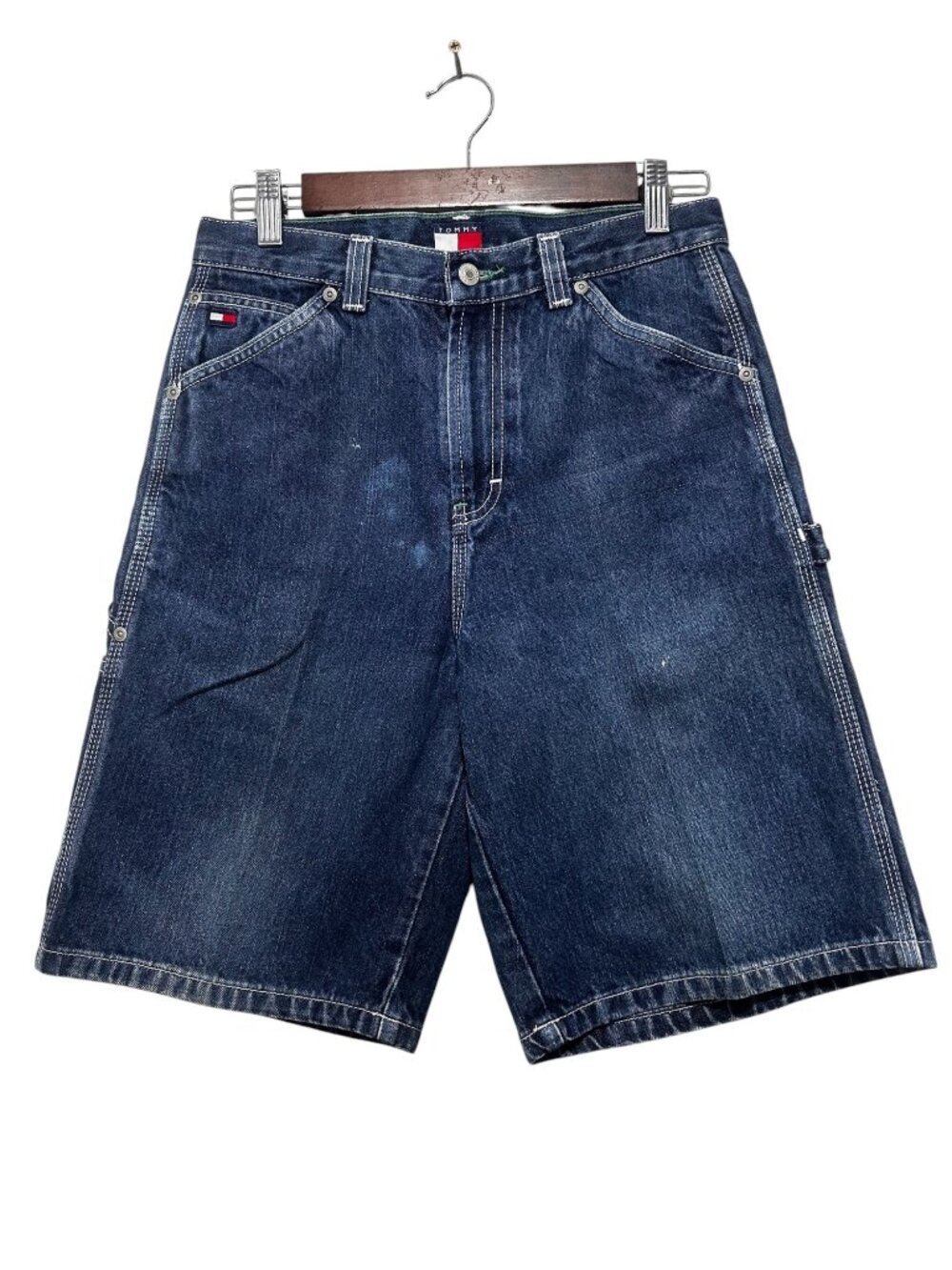 Vintage 90s Tommy Hilfiger Cargo Carpenter Bermuda Jorts Womens 25 High Rise Y2K